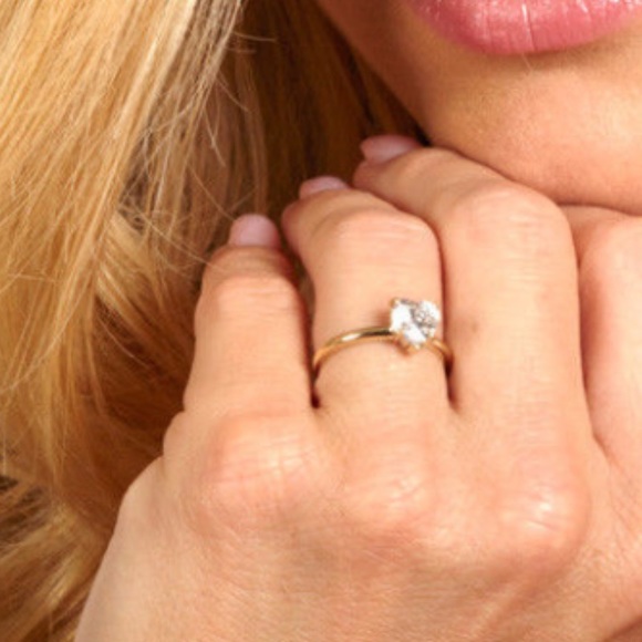 2.0 Ct Heart Diamond 14K Rose Yellow Ring - Picture 3 of 3